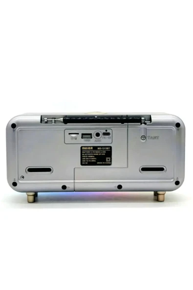 powerdex MD-1313BT LED Işıklı Bluetooth Hoparlör - FM AM SW Radyo, USB TF MP3 Oynatıcı - Resim 3