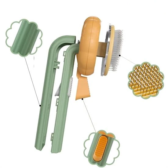 Plastik Yeşil Evcil Hayvan Bakım  Pet Fırçası Çok Amaçlı Pet Fırçası Yeşil-Findit - Resim 5