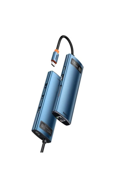 Baseus Metal Gleam 8in1 Multifonksiyonel Hub Dock Station - Resim 6