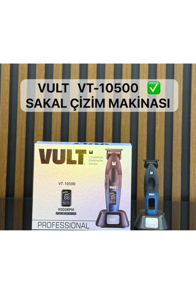 VULT Vt-10500 Profesyonel Sakal Traş Makinesi Ense Ve Sakal Çizim Diğital Göstergeli Ve Kademeli ürün görseli 1