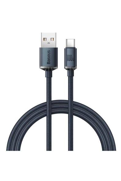Baseus Crystal Shine 100w Usb To Type-c Hızlı Şarj Kablo 1.2 Mt ürün görseli 1