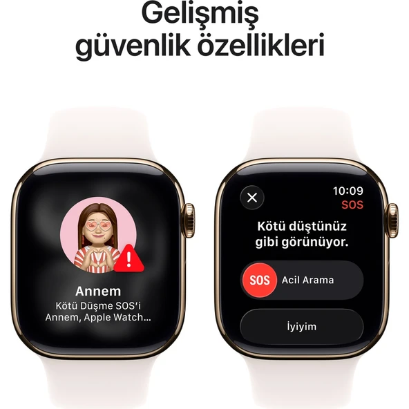 Apple Watch Series 11 Gps, 42 mm Roze altın Rengi Alüminyum kasa ve Bulut pembesi Spor kordon - s/m - 6