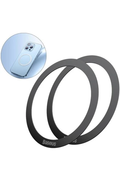 Baseus Halo Serisi 2 Adet/paket Manyetik Metal Halka Ultra Ince Yapışkanlı Telefon Tutucu Plaka ürün görseli 1
