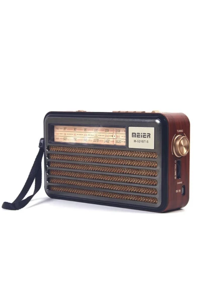 powerdex M-521BT-S Vintage Taşınabilir Güneş Enerjili Radyo - USB, Okuma Işığı ürün görseli 1