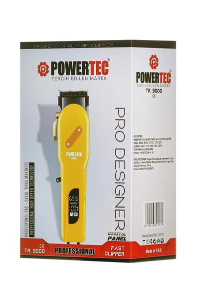 POWERTEC TR-3000 Profesyonel Şarjlı Saç Sakal Tıraş Makinesi - Resim 5
