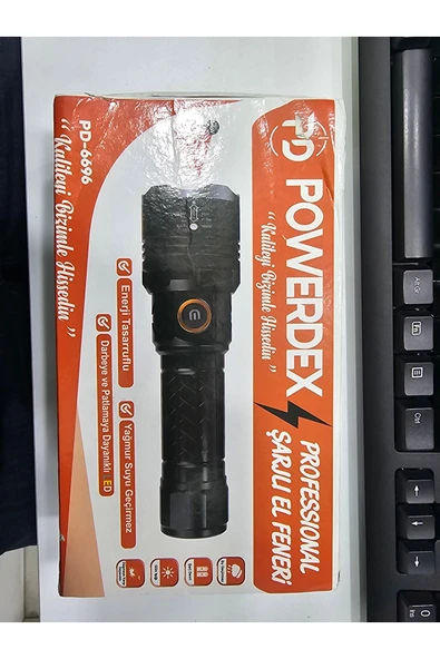 powerdex Pd-6692 15watt Süper Led Profesyonel Şarjlı El Feneri Xhp 90 Led - Resim 4