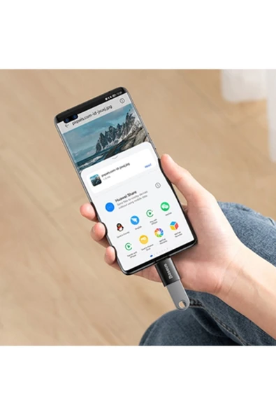 Baseus Type-c To Usb 3.1 Dönüştürücü Adaptör Mini Otg Ingenuity Series Siyah - Resim 6