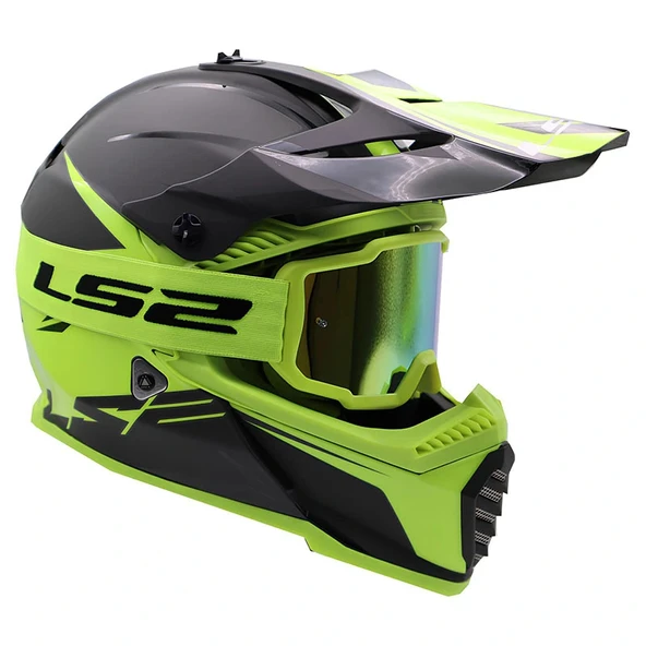 LS2 CHARGER GOGGLES MOTOKROS GÖZLÜK (IRIDIUM CAMLI) - 2
