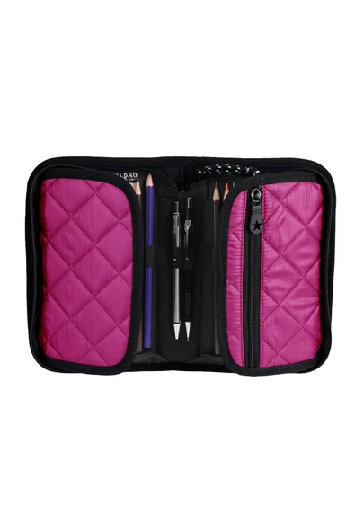 cover Soft-Sert Kapaklı Ayraçlı kapitone Kalem Kutusu - Resim 2