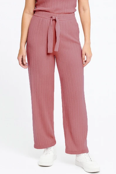 BAYAN PİJAMA ALTI BELİ LASTİKLİ RAHAT KALIP - 6