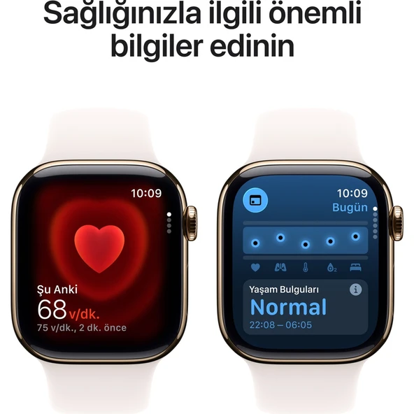 Apple Watch Series 11 Gps, 42 mm Roze altın Rengi Alüminyum kasa ve Bulut pembesi Spor kordon - s/m - 5