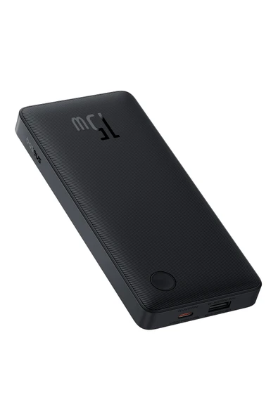 Baseus Airpow Lite Power 15 W 10.000 mAh Hızlı Şarj Powerbank – USB & Type-C, Siyah - Resim 3