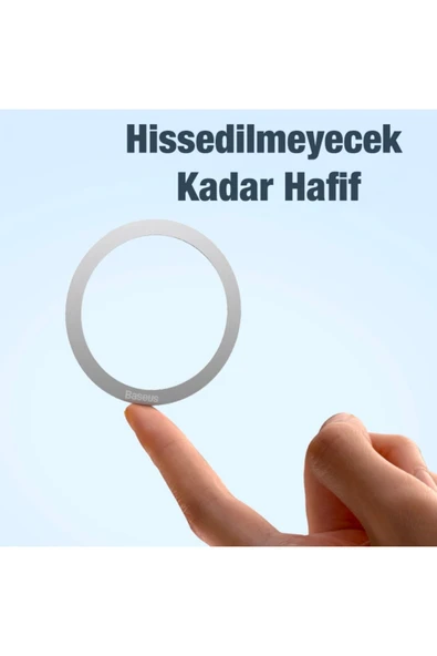 Baseus Halo Series Mıknatıslı Magsafe Için Mıknatıslı Metal Halka Aparatı Pcch000012 - Resim 5