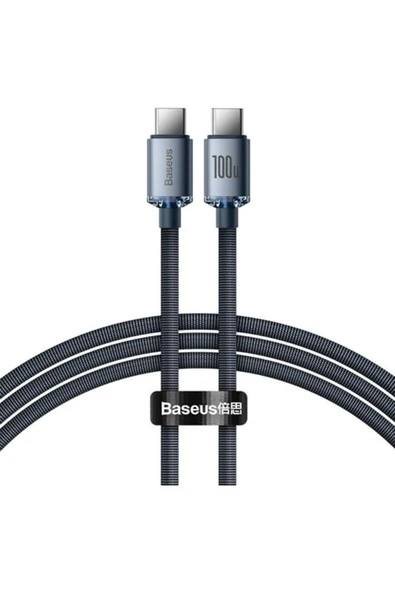 Baseus Crystal Shine Serisi 100w 120cm Type C To Type C Hızlı Şarj Data Kablosu ürün görseli 1