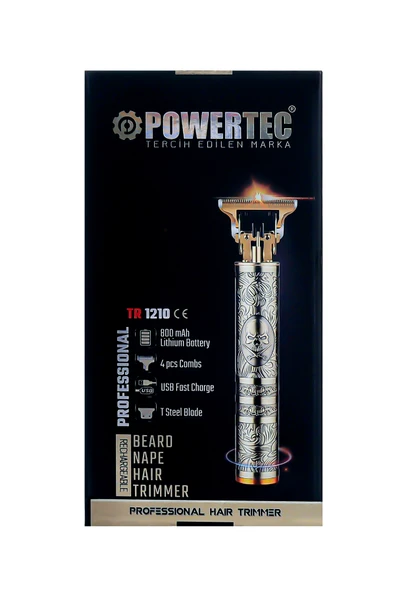 POWERTEC TR-1210 Profesyonel Usb Şarjlı Sakal Vücut Kıl Tüy Alma Kadın Erkek Lazer Öncesi Epilasyon Makinesi - Resim 3