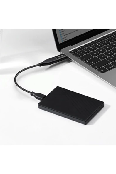 Baseus Type-c To Usb 3.1 Dönüştürücü Adaptör Mini Otg Ingenuity Series Siyah - Resim 7