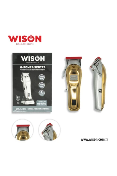 FDN WİSON WS-7700 TİTANIUM SAC SAKAL KESİM TRAŞ MAKİNASI ürün görseli 1