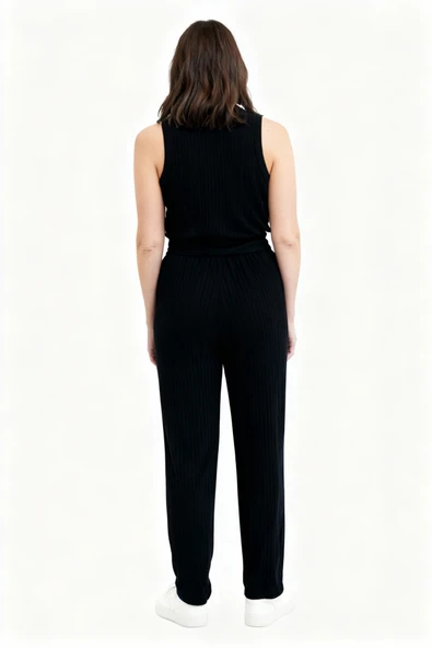 BAYAN PİJAMA ALTI BELİ LASTİKLİ RAHAT KALIP - 12