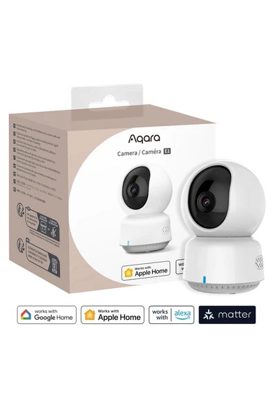 Aqara E1 Kablosuz Iç Mekan Wi-fi Ip 2k Kamera (APPLE HOME - AMAZON ALEXA - GOOGLE HOME DESTEKLİ) ürün görseli 1