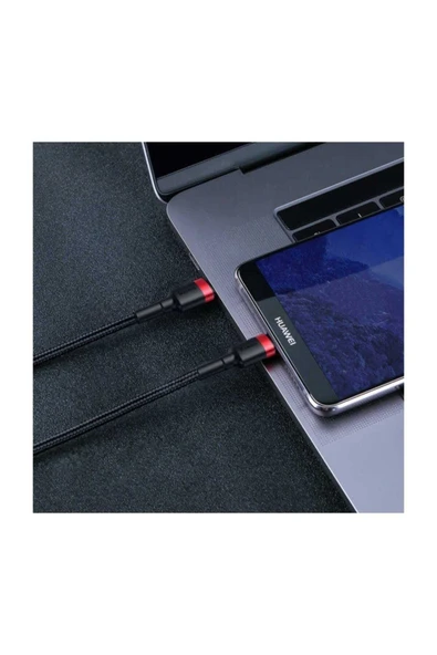 Baseus Cafule Type-C PD2.0 60W Flash Şarj Kablo 20V 3A 2M-Siyah - Resim 5