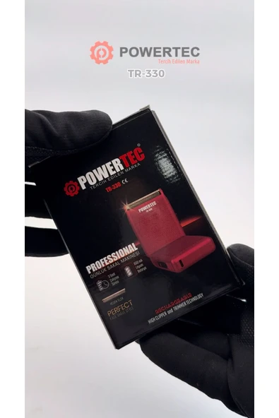 POWERTEC TR-330 Profesyonel Şarjlı Günlük Sakal Tıraş Makinesi Sinekkaydı Tıraş ve Erkek Bakım - Resim 2