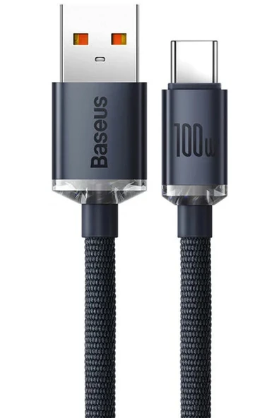 Baseus Crystal Shine 100w Usb To Type-c Hızlı Şarj Kablo 1.2 Mt (siyah) ürün görseli 1