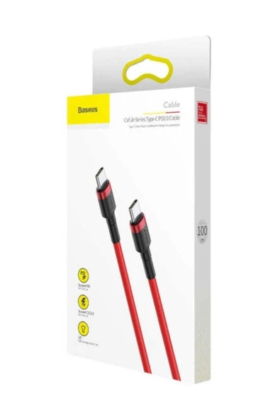 Baseus Cafule Type-C PD2.0 60W Flash Şarj Kablo 20V 3A 2M-Siyah - Resim 6