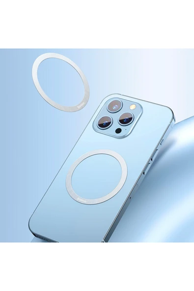 Baseus Halo Series Mıknatıslı Magsafe Için Mıknatıslı Metal Halka Aparatı Pcch000012 - Resim 2