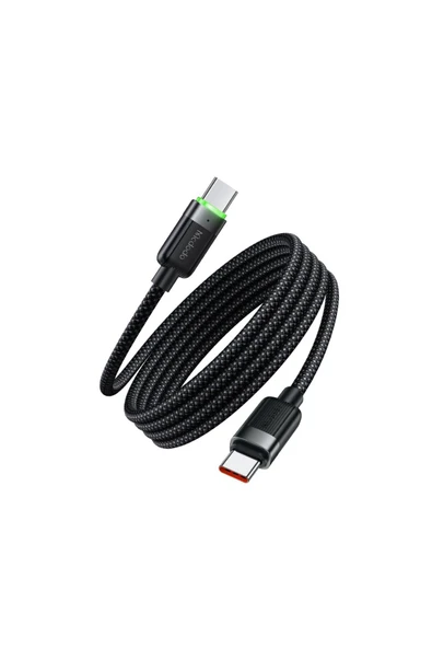 Mcdodo CA-2000 60W USB-C  TO USB-C MANYETİK SARILABİLİR KABLO - 1.2 M SİYAH ürün görseli 1