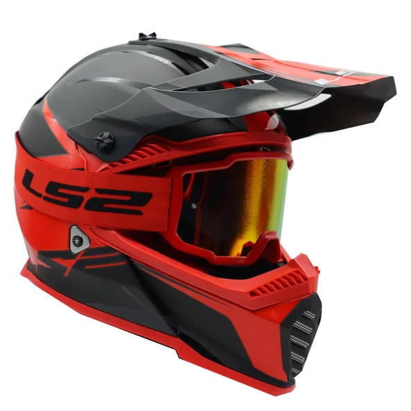 LS2 CHARGER GOGGLES MOTOKROS GÖZLÜK (IRIDIUM CAMLI) - 2