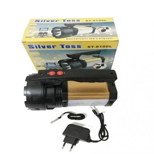 25w Şarj Edilebilir Ledli El Feneri Usb Çıkışlı-Findit ürün görseli