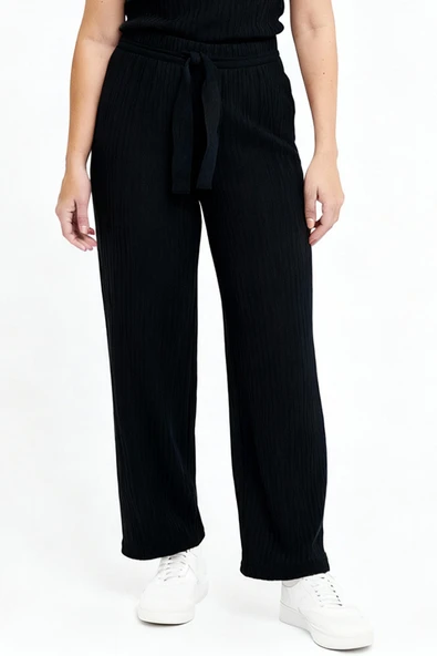 BAYAN PİJAMA ALTI BELİ LASTİKLİ RAHAT KALIP - 10