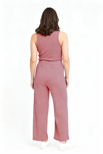 BAYAN PİJAMA ALTI BELİ LASTİKLİ RAHAT KALIP - 8