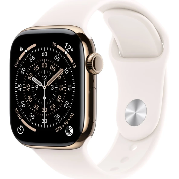 Apple Watch Series 11 Gps, 42 mm Roze altın Rengi Alüminyum kasa ve Bulut pembesi Spor kordon - s/m