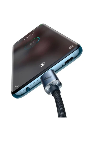 Baseus Crystal Shine Serisi 100w 120cm Type C To Type C Hızlı Şarj Data Kablosu - Resim 3