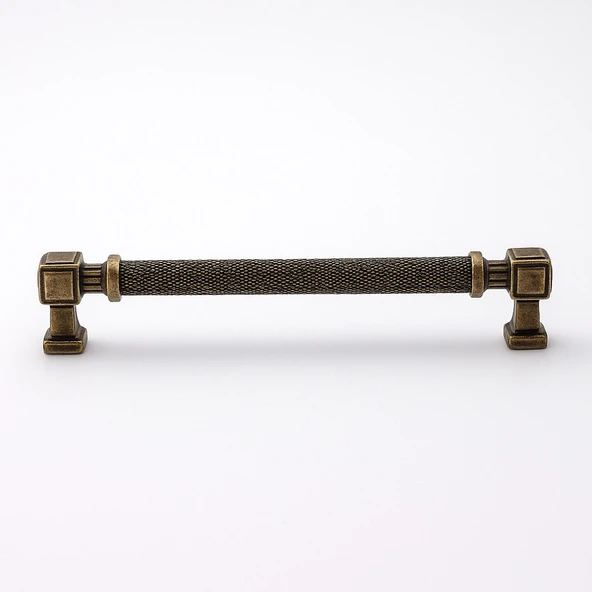 Talas Antik 320 mm Sarı Tırtıklı Metal Kulp Kapak Kulpu Dayanıklı Kulpları Mobilya Çekmece Dolap - Resim 4