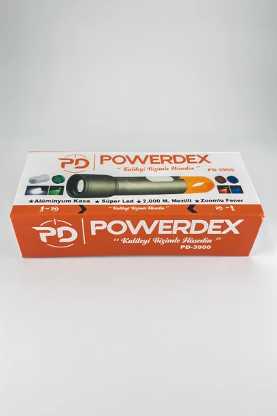 shop PD-3900 9 Modlu Zoomlu Süper LED El Feneri | Şarjlı - 2000 Lümen - 4 Başlıklı - Resim 7