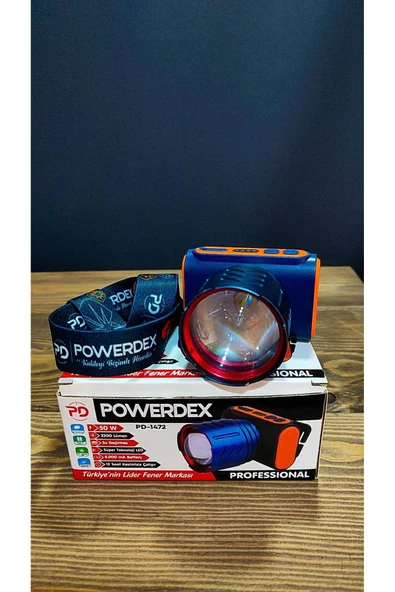 powerdex PD-1472 50 Watt 2200 Lümen Profesyonel Kafa Lambası ürün görseli 1
