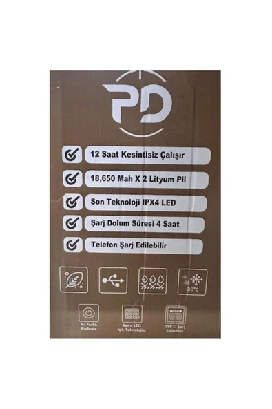 powerdex Retro Dekoratif Taşınabilir Ledli Kamp Feneri PD-5555 - Resim 3