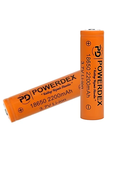powerdex 18650 3.7V 2200mAh Şarj Edilebilir Li-ion Pil ürün görseli 1