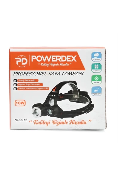 powerdex Pd-9972 Profesyonel Şarjlı Kafa Lambası - Resim 4