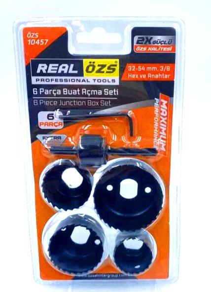 6 PARÇA  BUAT AÇMA PANÇ SETİ 38-54MM- 3/8 HEX - ANAHTAR-Findit ürün görseli 1