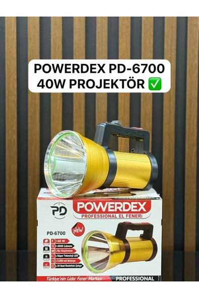 powerdex Pd-6700 4000 Lümen 40w  Profesyonel Projektör Ve El Feneri - Resim 3
