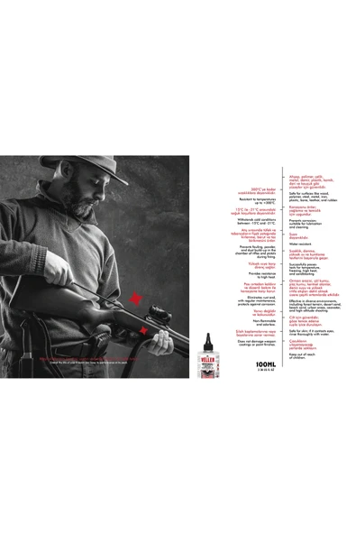 VELLER Silah Temizleme Ve Bakım Yağı " Tüfek Ve Tabanca " Uygun Bakım 100 ml 3.38 Us Fl Oz - Resim 2