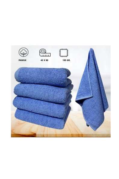 powerdex Mavi Spor Fitness Leke Tutmayan Kuaför Berber Havlusu 45x90 Cm 195 gr %100 Pamuklu - Resim 2