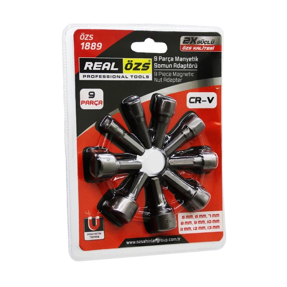 9  PARÇA   - 5-13 MM MANYETİK SOMUN SÖKME - ÇATI ADAPTÖRÜ-Findit ürün görseli 1