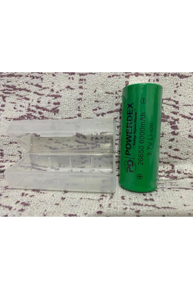 powerdex Pd-26650 6000 Mah: Yüksek Kapasiteli 3.7v Li-on Şarj Edilebilir Lityum Orijinal Yedek Pil - Resim 2