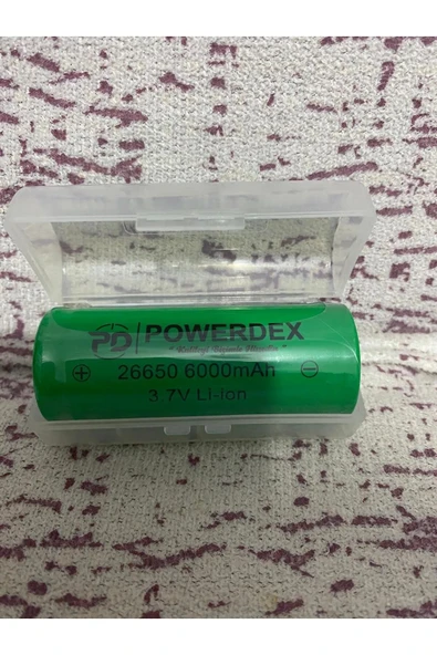 powerdex 26650 3.7v 6000mah Li-ion Pil 26x65mm - Resim 3