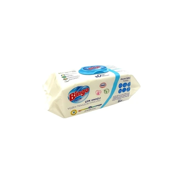 Bingo Yüzey Temizleme Havlusu 96'lı Beyaz Sabun (2'li)