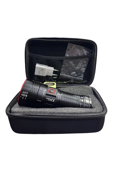 powerdex Pd-10200 Profesyonel Avcı El Feneri Zoomlu - 35w, 12800 Mah Pil 3500 Lümen Üst Düzey Aydınlatma - Resim 3